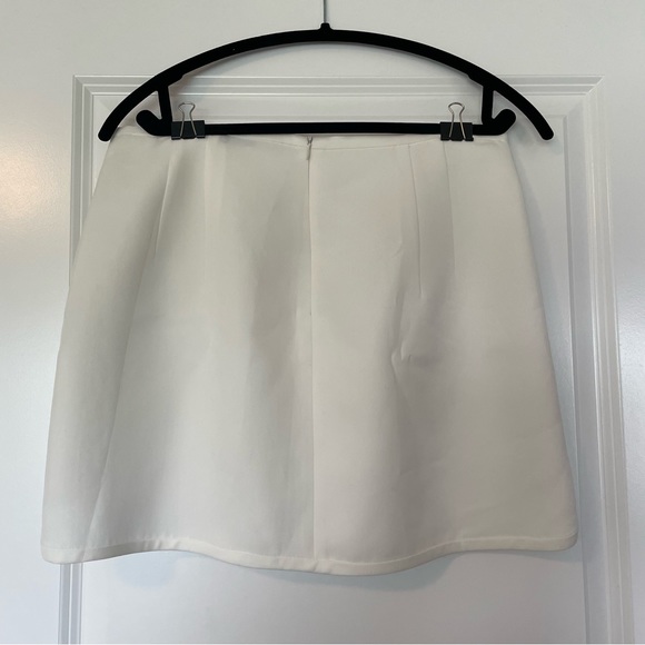 NWT Zara Off White Mini Skirt with Side Buttons Size L - Picture 6 of 7
